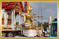 พิธียกพระพุทธรูปเก่าขึ้นแท่นประดิษฐ์ฐาน ณ วัดอารีราษฎร์  จังหวัดนครนายก